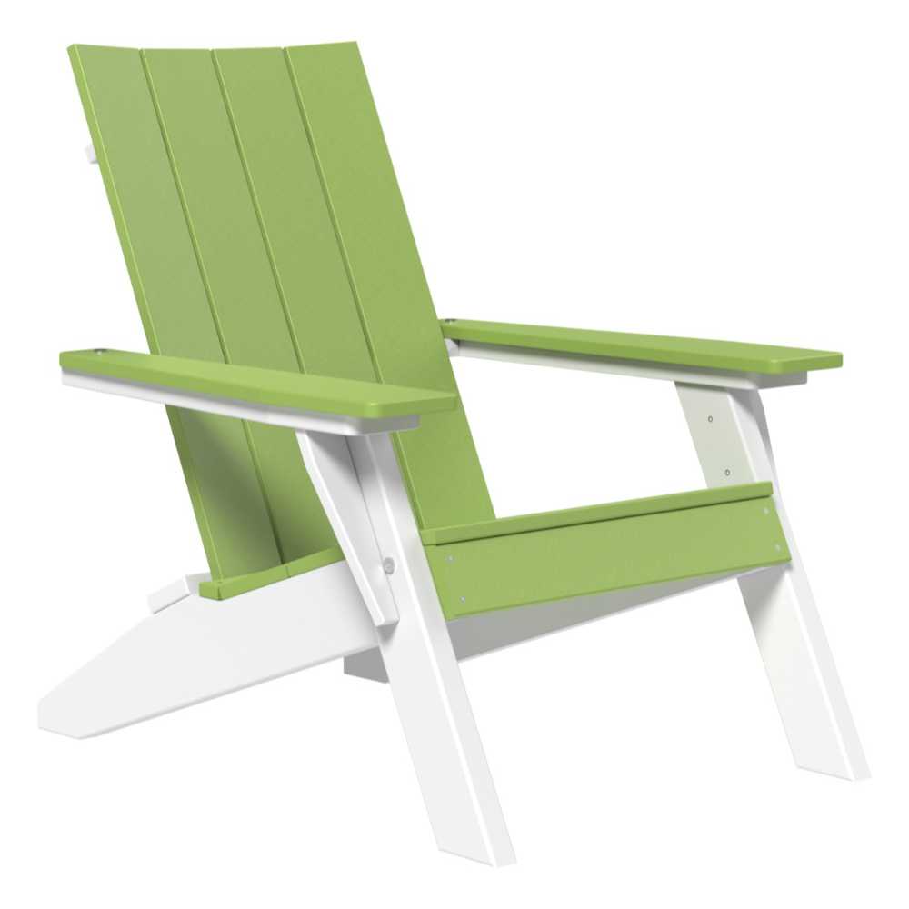 Lime Green and White LuxCraft Urban Adirondack Chair