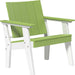 Lime Green and White LuxCraft Urban Chat Chair