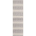 Long runner version of Momeni Andes Indoor Rug - AND-10 Ivory displays its patterned linear design