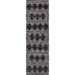 Long runner version of Momeni Andes Indoor Rug - AND-1 Charcoal showcases its continuous diamond rows