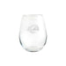 Los Angeles Rams Crate & Barrel NFL Aspen 11.75oz Stemless Wine Glass, Set of 4 featuring an etched Rams horn logo on clear glass