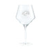 Los Angeles Rams Crate & Barrel NFL Tour 24oz Red Wine Glass, Set of 4 featuring the Rams LA horn logo etched on a clear stemmed wine glass