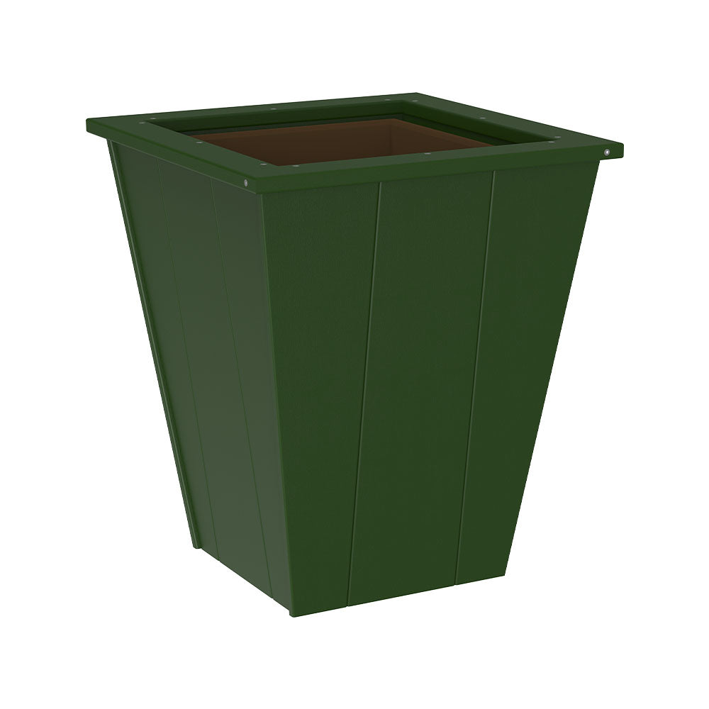 LuxCraft Poly Lumber Elite Planter in sizes 18in 22in and 26in Green