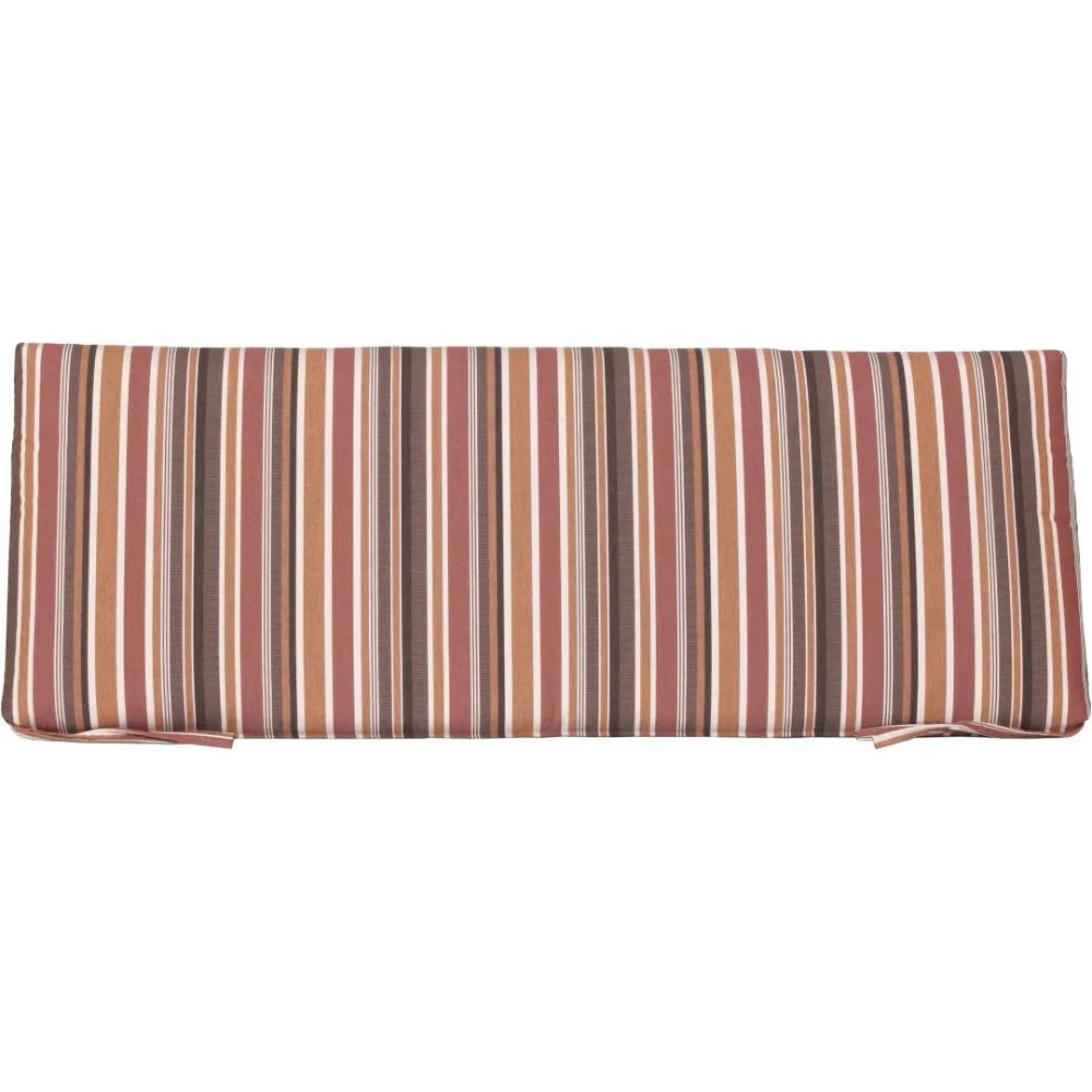 Luxcraft 4' Seat Cushion made of Sunbrella fabric in color Brannon Redwood