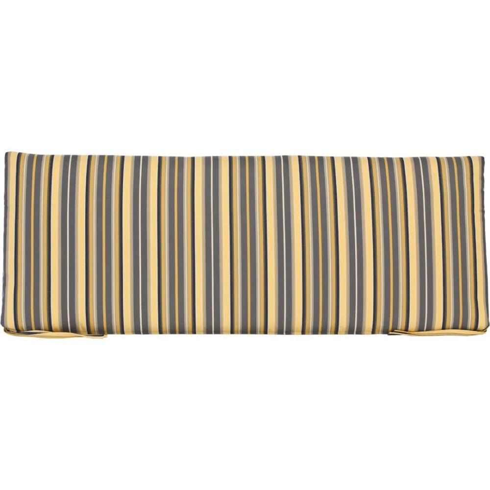 Luxcraft 4' Seat Cushion made of Sunbrella fabric in color Foster Metallic