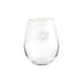 Miami Dolphins Crate & Barrel NFL Aspen 11.75oz Stemless Wine Glass, Set of 4 featuring an etched dolphin and sunburst logo on clear glass