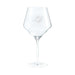 Miami Dolphins Crate & Barrel NFL Tour 24oz Red Wine Glass, Set of 4 featuring the Dolphins leaping dolphin and sun logo etched on a clear stemmed wine glass