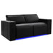 Midnight Black Valencia Barcelona Home Theater Seating Row of 2 Loveseat Width 62 Height 35.5 Depth 41