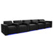 Midnight Black Valencia Barcelona Home Theater Seating Row of 5 Width 162 Height 35.5 Depth 41