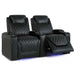 Midnight Black Valencia Oslo Home Theater Seating Row of 2 Width 68.75 Height 42.75 Depth 38