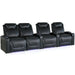 Midnight Black Valencia Oslo XL Home Theater Seating Row of 4 Loveseat Left Width 130 Height 45 Depth 38