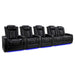 Midnight Black Valencia Tuscany XL Home Theater Seating Row of 5 Loveseat Right Width 161.25 Height 46 Depth 39.5