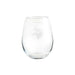 Minnesota Vikings Crate & Barrel NFL Aspen 11.75oz Stemless Wine Glass, Set of 4 featuring an etched Viking head logo on clear glass