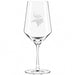 Minnesota Vikings Crate & Barrel NFL Tour 18oz Red Wine Glass, Set of 4 featuring the Vikings horned warrior-head logo etched on a clear stemmed wine glass