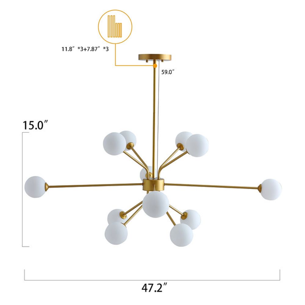 Modern Lé Luxe 12-Light Celia Pendant-Freedom Room