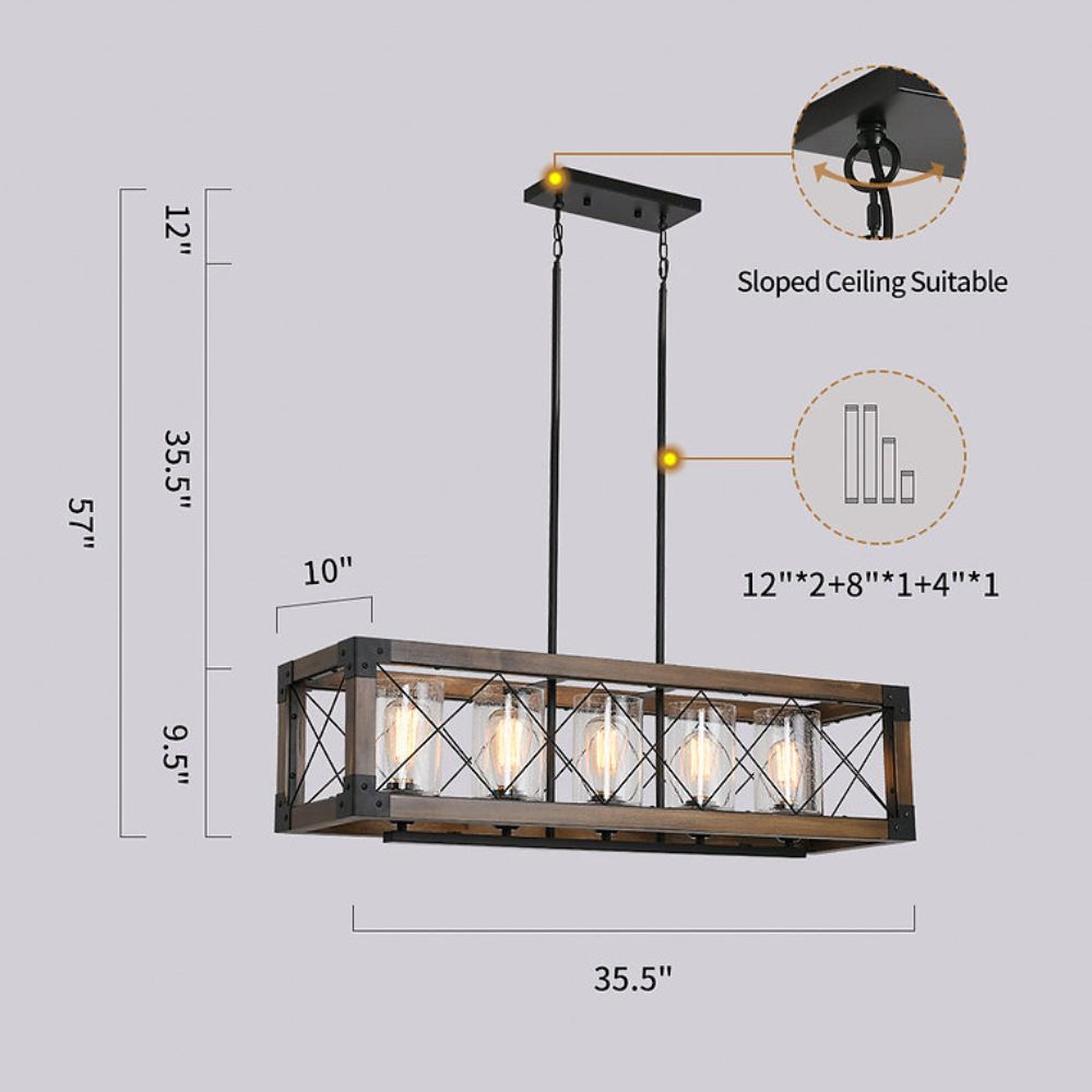 Modern Lé Luxe 5-Light Rorys Island-Freedom Room