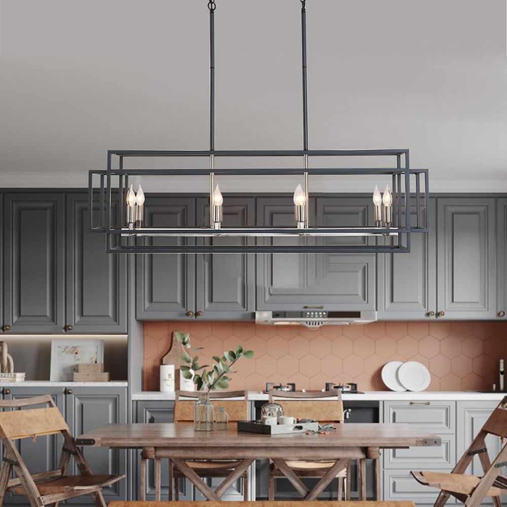 Modern Lé Luxe 8-Light Manada Linear Pendant-Freedom Room