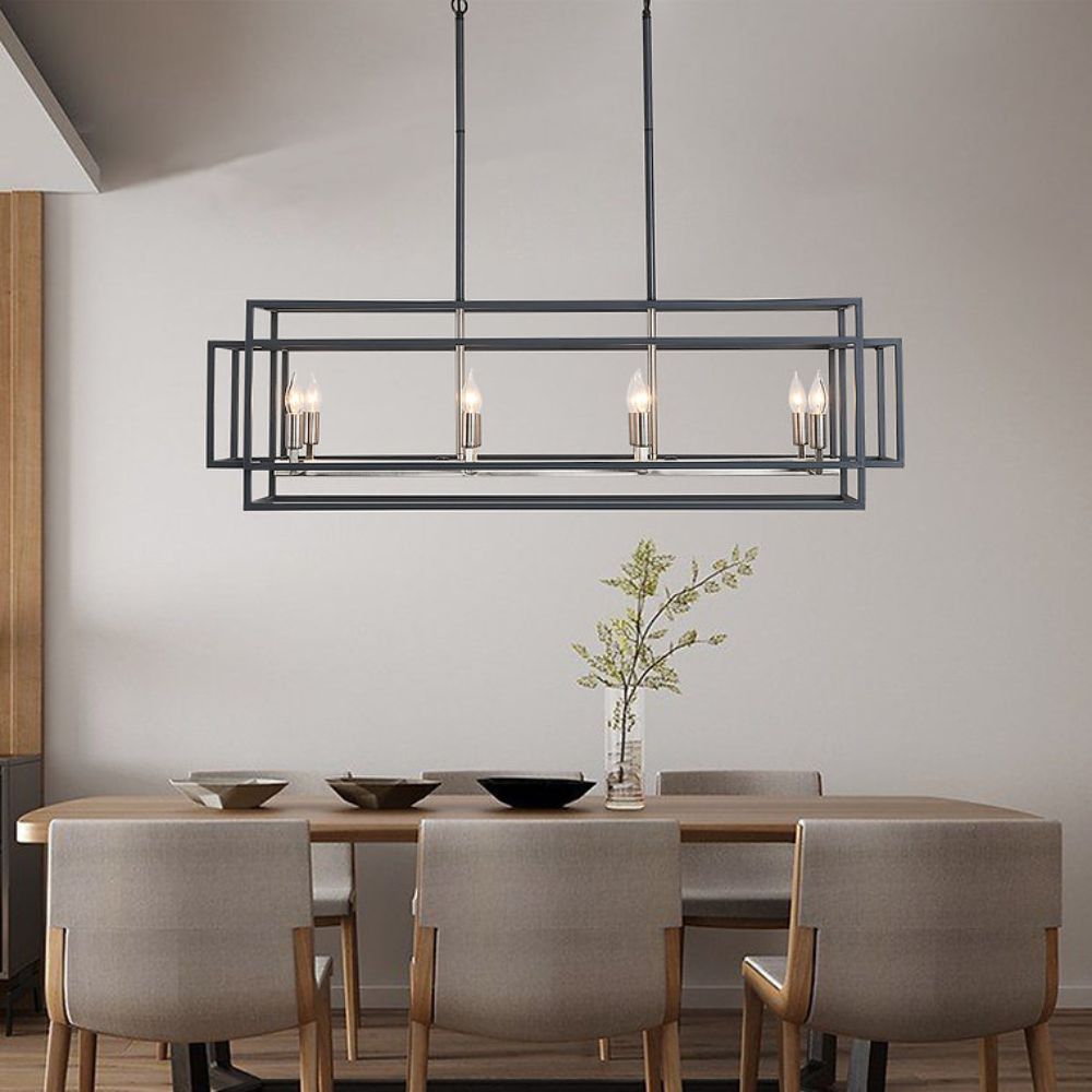 Modern Lé Luxe 8-Light Manada Linear Pendant-Freedom Room