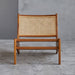 Modern Lé Luxe Amandine Lounge Chair - Wood & Natural Rattan-Freedom Room