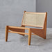 Modern Lé Luxe Amandine Lounge Chair - Wood & Natural Rattan-Freedom Room