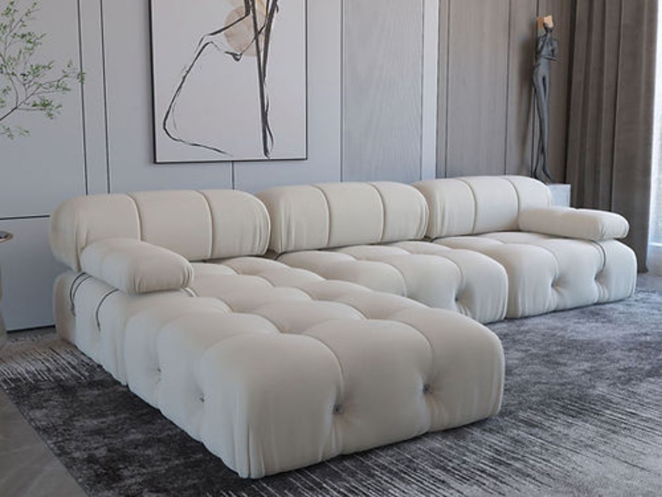 Modern Lé Luxe Bellini Modular Sectional C4 Sofa-Freedom Room