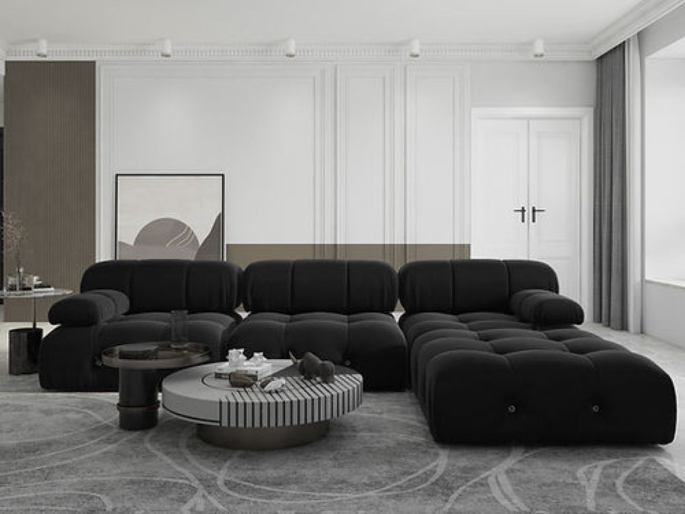 Modern Lé Luxe Bellini Modular Sectional C4 Sofa-Freedom Room