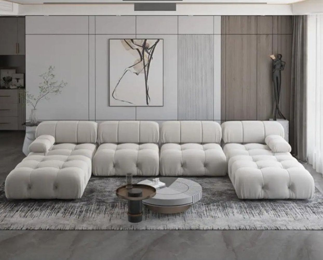 Modern Lé Luxe Bellini Modular Sectional C6 Sofa-Freedom Room