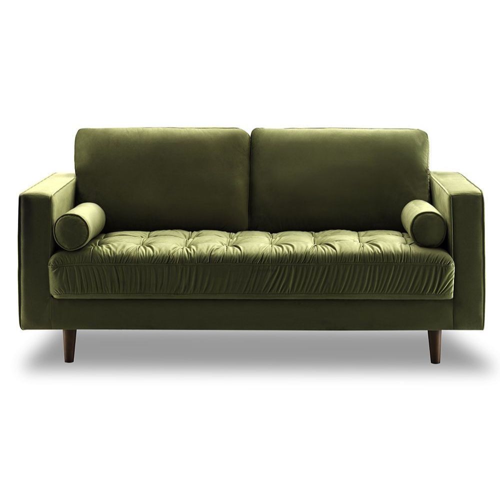 Modern Lé Luxe Bente Tufted Velvet Loveseat-Freedom Room