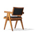 Modern Lé Luxe Maïa Dining Chair - Walnut & Black Leather-Freedom Room