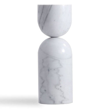 Modern Lé Luxe Océane Side Table - White Marble-Freedom Room