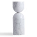 Modern Lé Luxe Océane Side Table - White Marble-Freedom Room