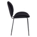 Modern Lé Luxe Ormer Dining Chair - Black Velvet (Set of 2)-Freedom Room