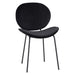 Modern Lé Luxe Ormer Dining Chair - Black Velvet (Set of 2)-Freedom Room