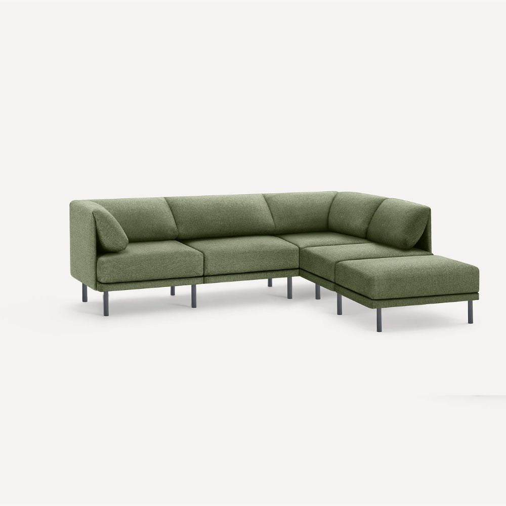 Modern Lé Luxe Range 4-Piece One Arm Sectional Sofa-Freedom Room