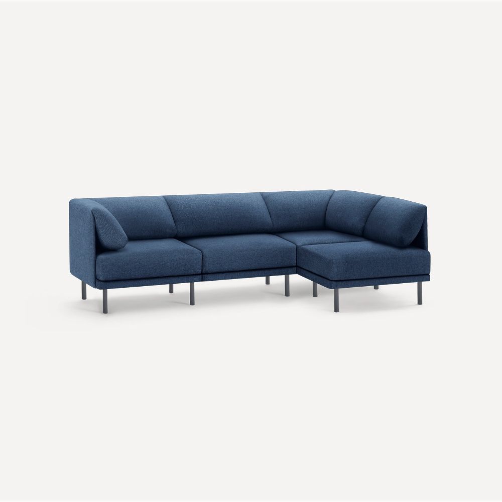 Modern Lé Luxe Range 4-Piece One Arm Sectional Sofa-Freedom Room