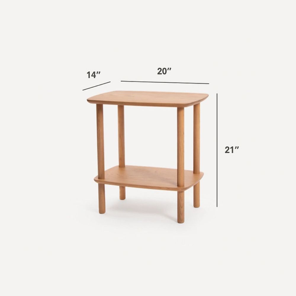 Modern Lé Luxe Serif Side Table-Freedom Room