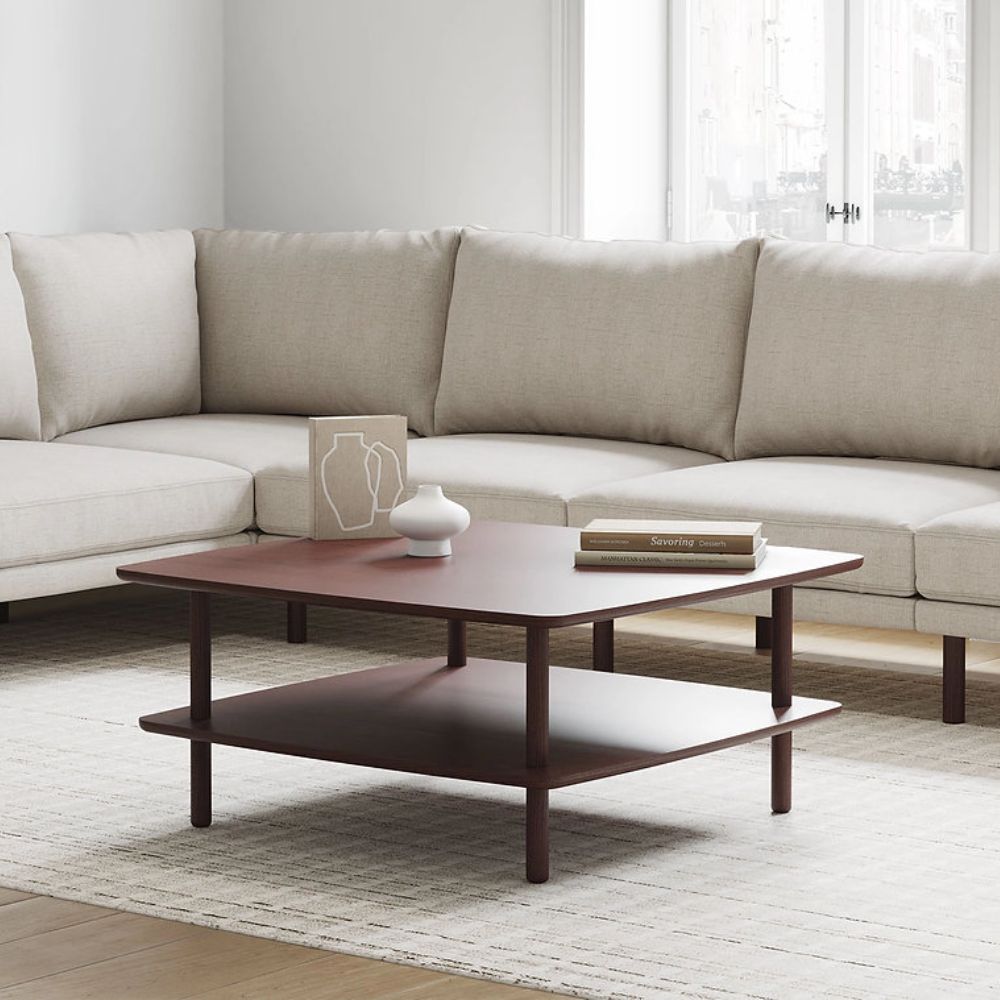 Modern Lé Luxe Serif Square Coffee Table-Freedom Room