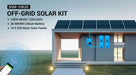 Modern home with rooftop panels and battery storage powered by Sun Gold Power 10000W 48VDC 120V/240V 20.48KWH Lithium Battery 5500W Solar Panel Off-Grid Solar Kit