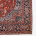 Momeni Afshar Indoor Rug - AFS37 Red showcases a detailed border with floral and vine motifs in red, blue, and ivory tones