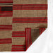 Momeni Adobe Indoor Rug - ADO-1 Red is shown with its corner folded