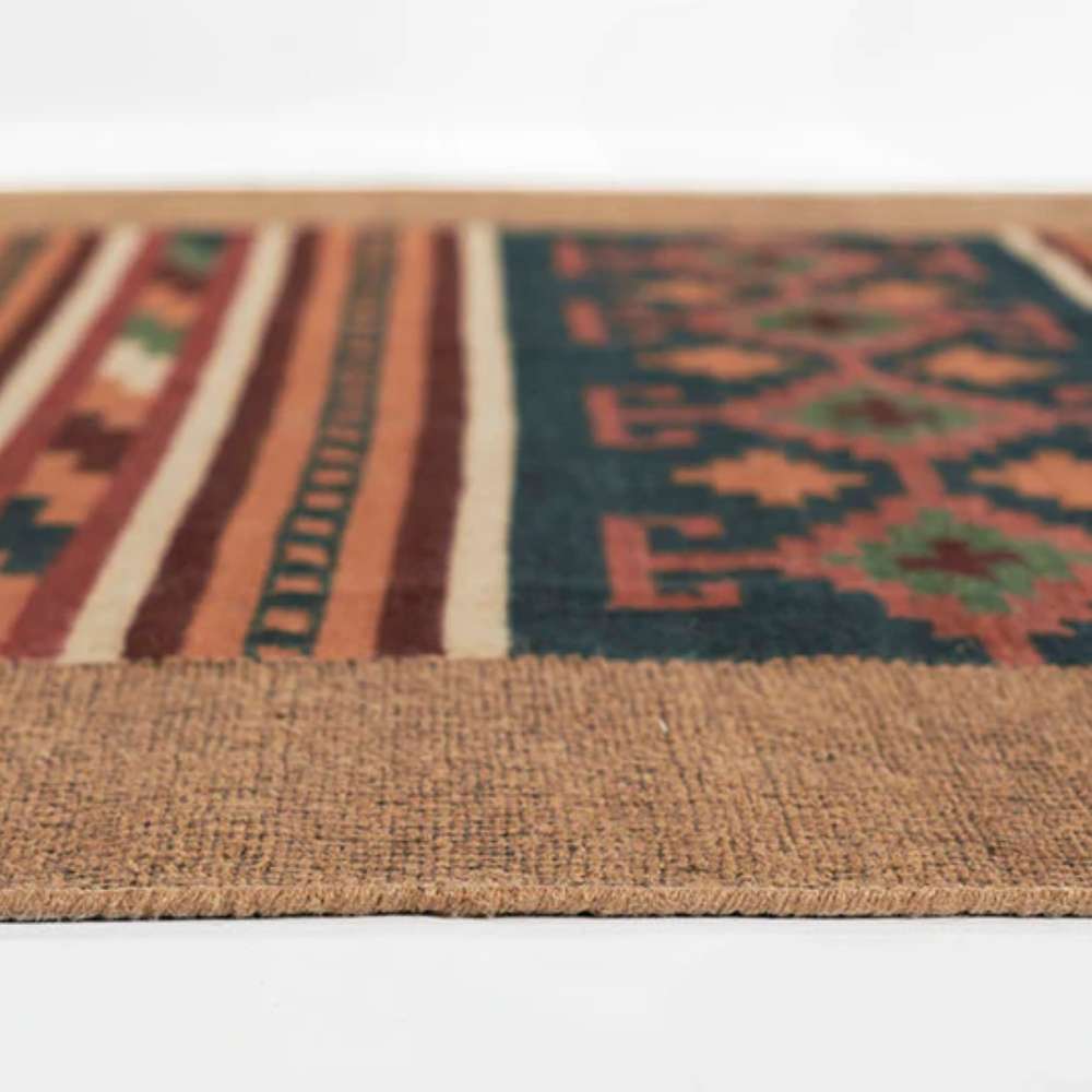 Momeni Adobe Indoor Rug - ADO-2 Multi lies flat with a low-profile weave