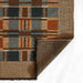 Momeni Adobe Indoor Rug - ADO-3 Blue displays its detailed plaid design with a neatly folded corner