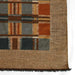 Momeni Adobe Indoor Rug - ADO-3 Blue showcases a bold plaid pattern in earthy rust, blue, and beige tones with a textured woven border
