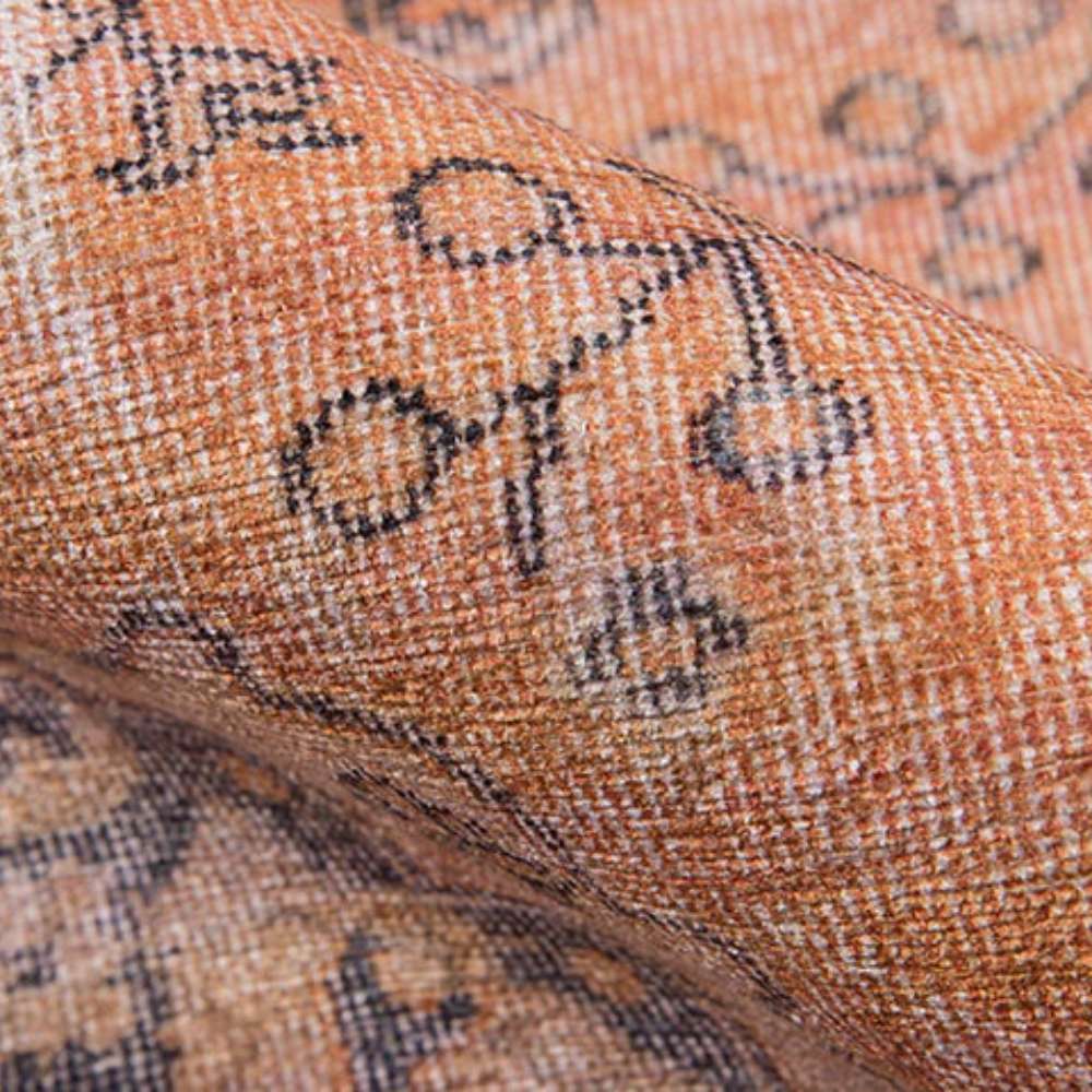 Momeni Afshar Indoor Rug - AFS11 Copper displays a tightly woven underside with subtle pattern bleed-through
