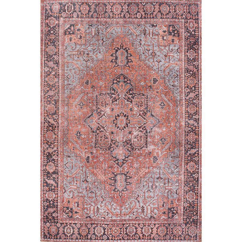 Momeni Afshar Indoor Rug - AFS36 Copper features a bold Persian-inspired design with rich copper and gray tones
