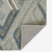 Momeni Allegro Indoor Rug - ALL-1 Blue displays a corner fold highlighting its durable woven backing and detailed pattern