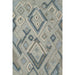 Momeni Allegro Indoor Rug - ALL-1 Blue features a modern geometric diamond pattern in soothing shades of blue and gray