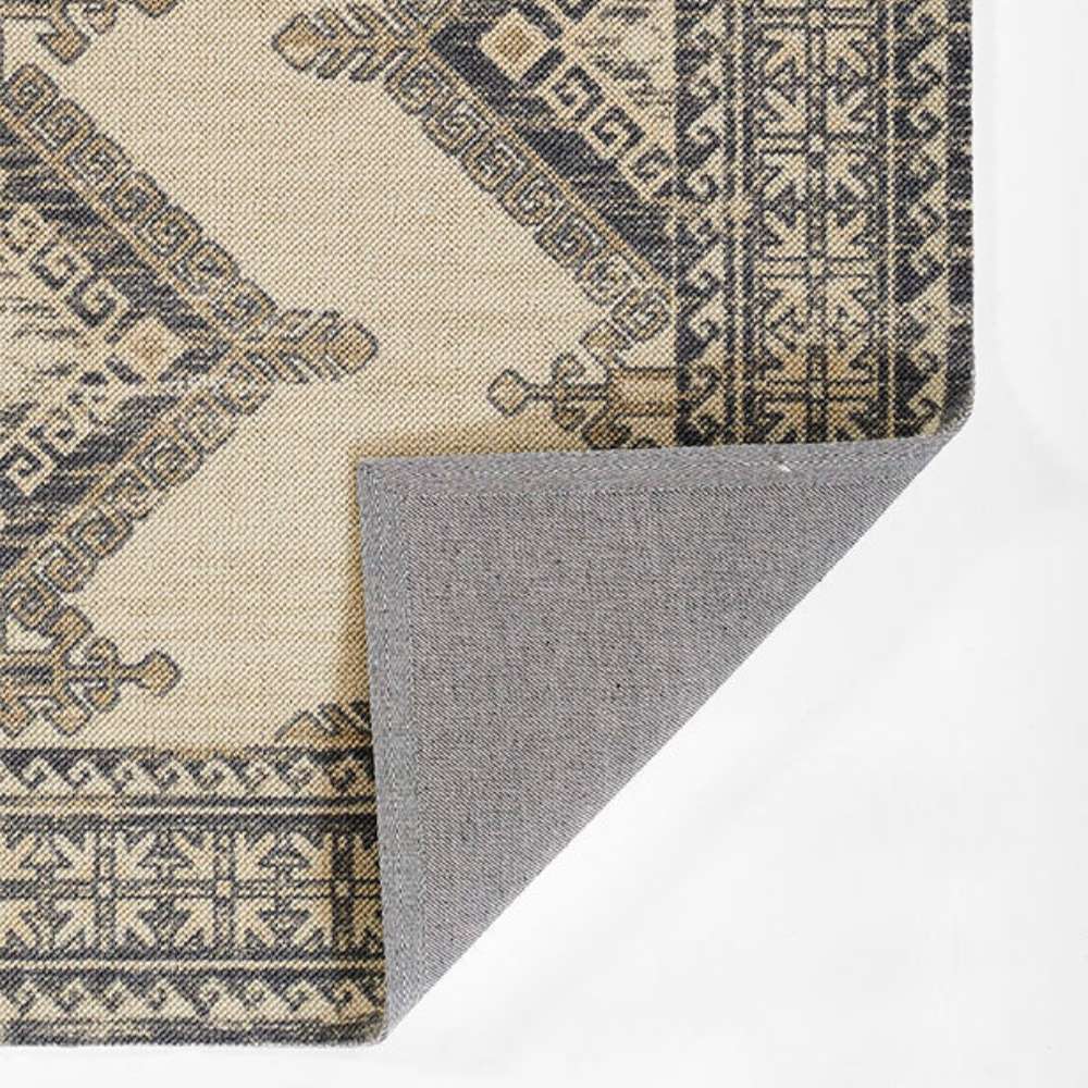Momeni Anatolia Indoor Rug - ANA-10 Charcoal shown with its corner flipped