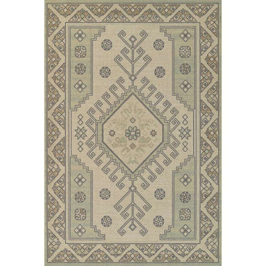 Momeni Anatolia Indoor Rug - ANA-11 Sage features a classic geometric medallion design in soft sage and beige tones