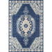 Momeni Anatolia Indoor Rug - ANA-3 Navy displays its full rectangular design with a striking central medallion and ornate borders